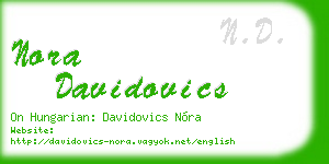 nora davidovics business card